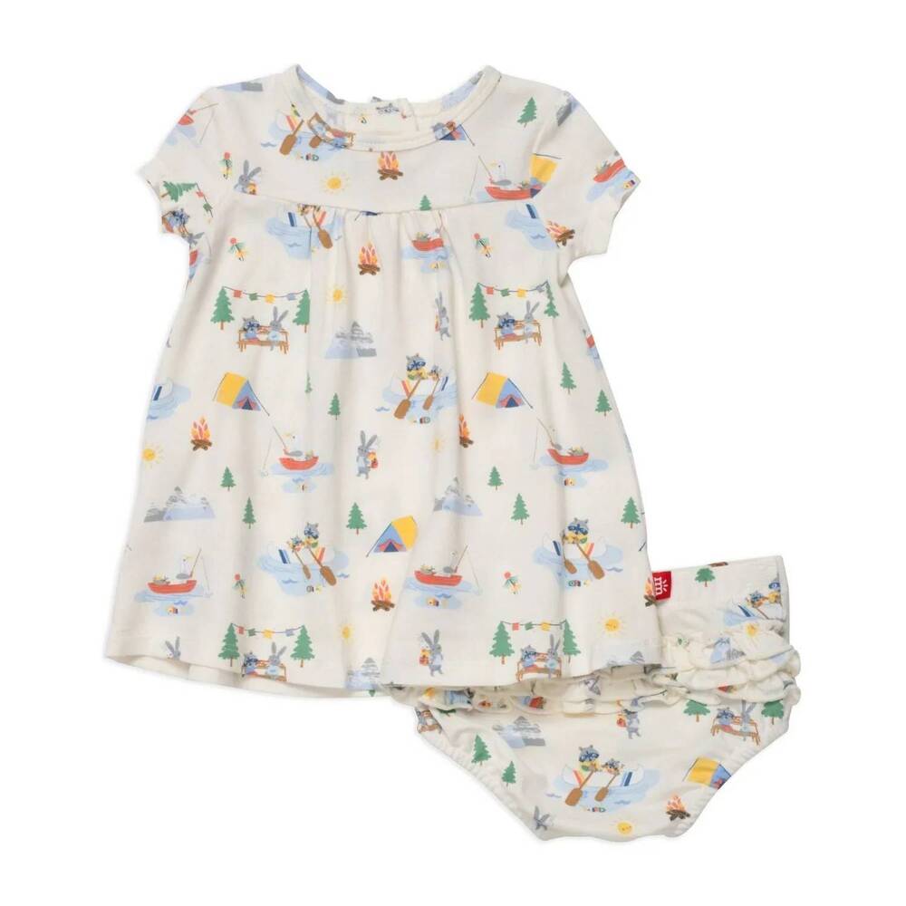 NEW MAGNETIC ME girls lake you a lot modal magnetic little baby dress and diaper